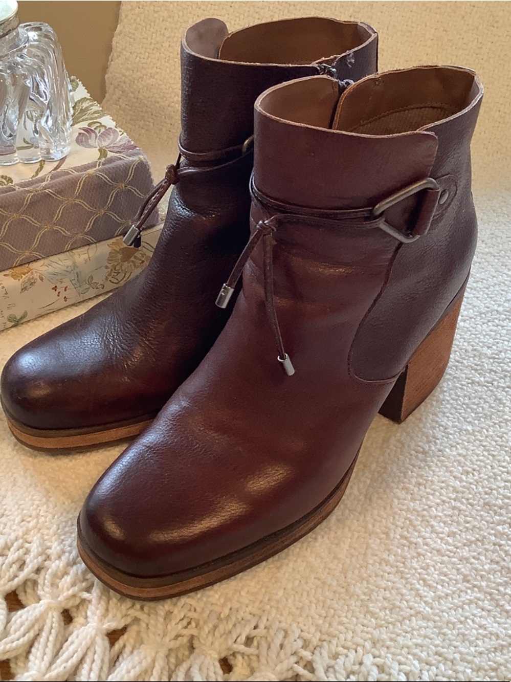 Kork’s Kork-Ease Mahogany Brown "Mertle" Leather Boots